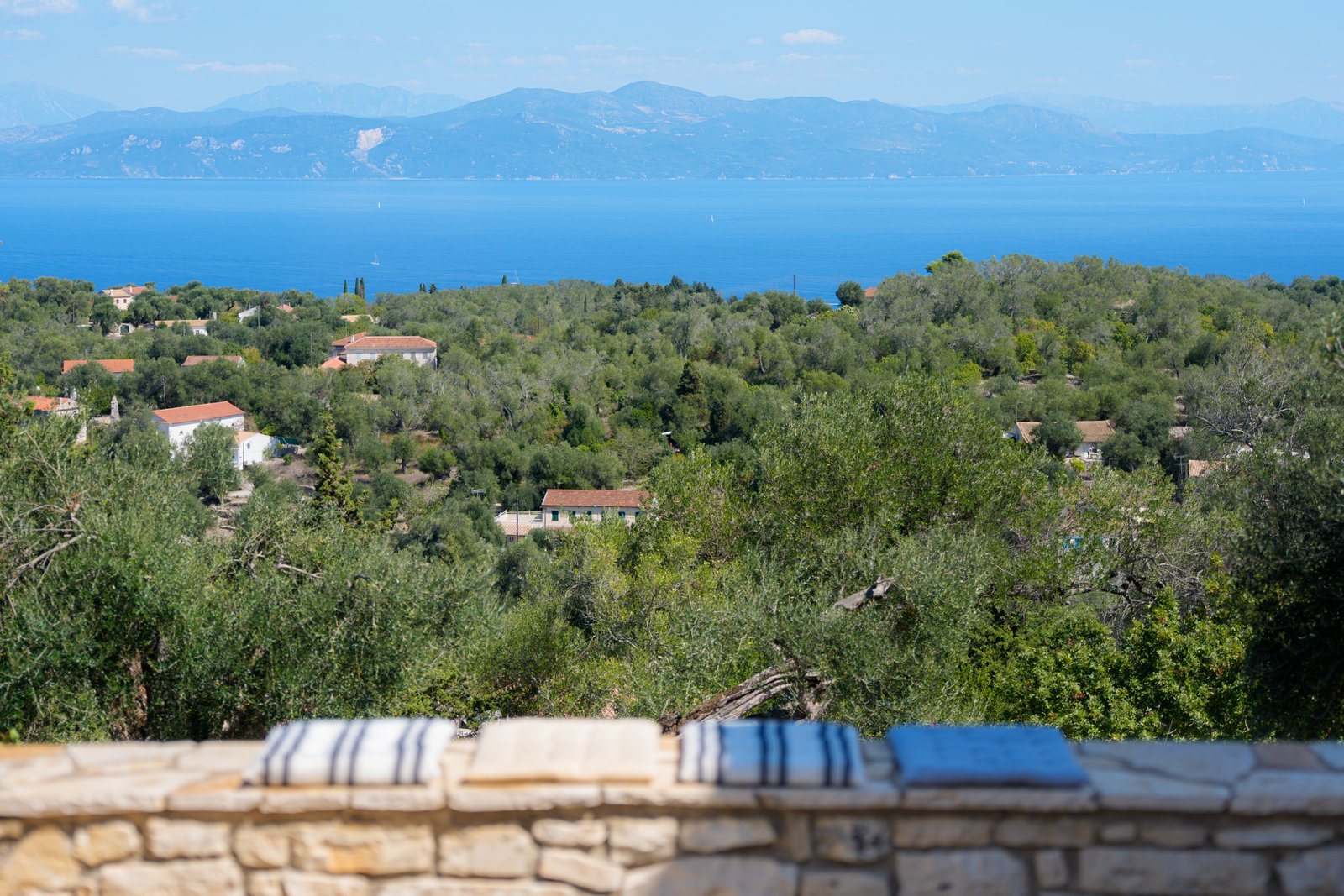 Villa Melpomeni garden with sea view in Paxos