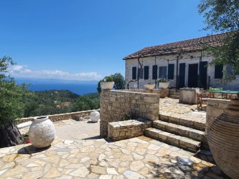 Villa Melpomeni garden with sea view in Paxos