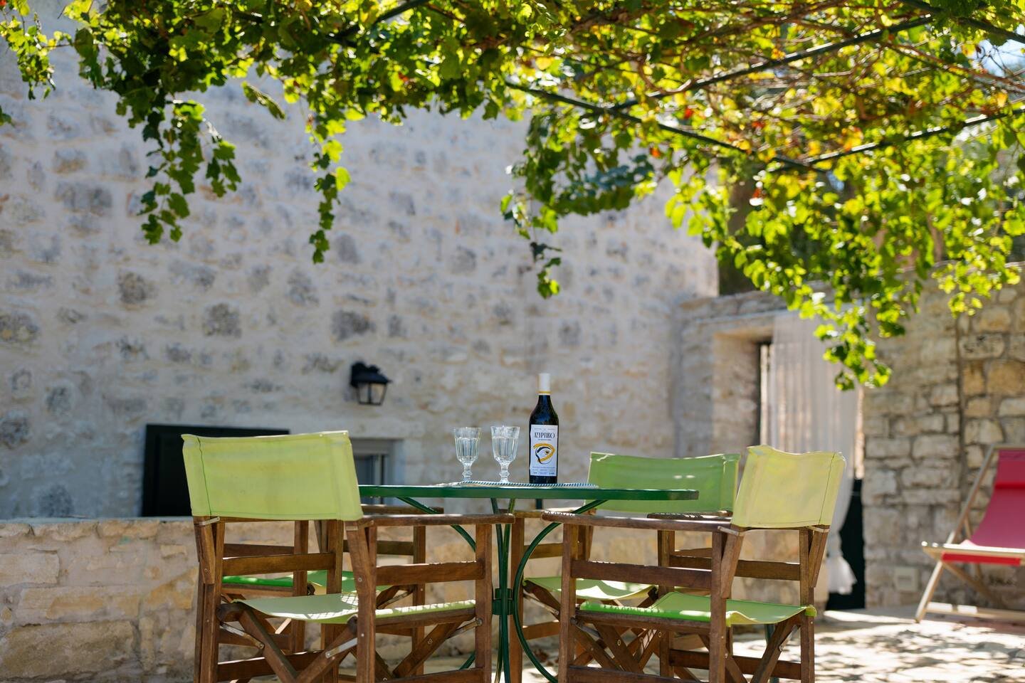 Villa Melpomeni garden with sea view in Paxos